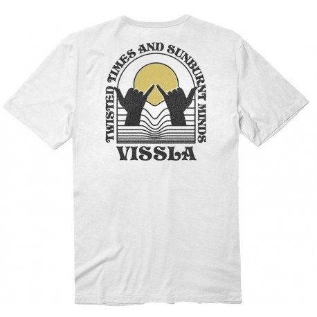 Men's T-Shirt VISSLA Real Fun Weaves Vintage Wash White - Breizh Rider