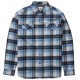 VISSLA Central Coast Blue Wash Flannel Shirt