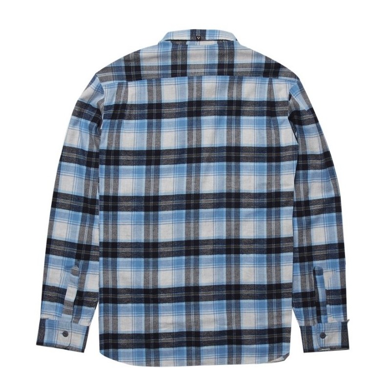  Chemise Flannel  VISSLA Central Coast Blue Wash Breizh Rider