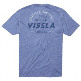 Tee Shirt Homme VISSLA Trimline Royal Wash Heather