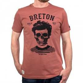 Tee Shirt Homme Stered Breton Bev Atav Rouille