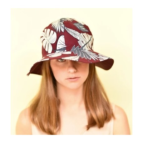 Chapeau En Tissu Capeline HERMAN Boogie Bordeaux