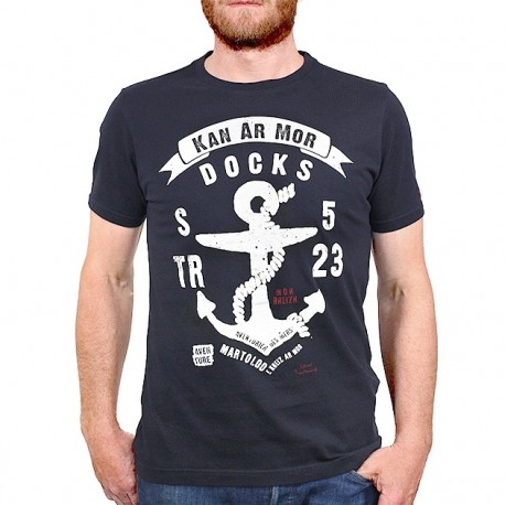 Men's T-Shirt STERED Anchor Kan Ar Mor Navy