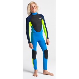 Combinaison C-Skins Junior Garçon Element 3/2mm BZ Cyan Yellow Navy
