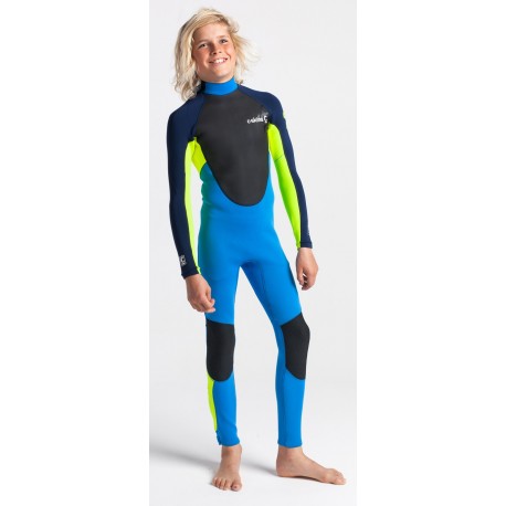 Combinaison C-Skins Junior Garçon Element 3/2mm BZ Cyan Yellow Navy