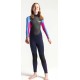 C-Skins Junior Girl Element 3/2mm BZ Wetsuit Slate Magenta Powder Blue