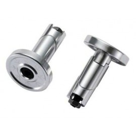 Blunt Bar Ends Alloy Paire Silver