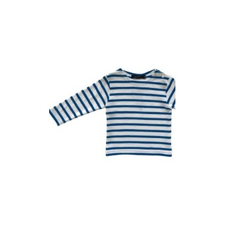Children's long-sleeved sailor shirt PAPYLOU Navy White Bugatti