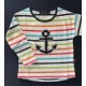 Children's long-sleeved sailor shirt PAPYLOU Navy White Bugatti