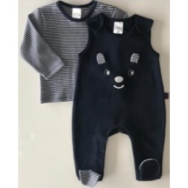 Chaussettes bébé Antidérapantes Papylou Ancre Rayé Marine - Breizh