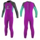 O'Neill Toddler Reactor Wetsuit Girl 2/2mm Berry Light Aqua Graphite