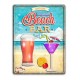 Plaque de Métal Beach Bar