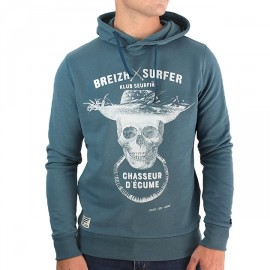 Sweat Capuche Stered Breizh Surfer Petrol