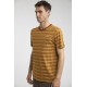 RHYTHM Men's Everyday Stripe Tobacco Tee Shirt