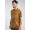 RHYTHM Men's Everyday Stripe Tobacco Tee Shirt