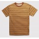 RHYTHM Men's Everyday Stripe Tobacco Tee Shirt