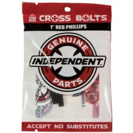 Set of Independent Screw 1" Phillips Black Red