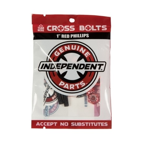 Set of Independent Screw 1" Phillips Black Red