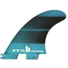 FCSII Performer Neo Glass Medium Tri Fins Teal Gradient
