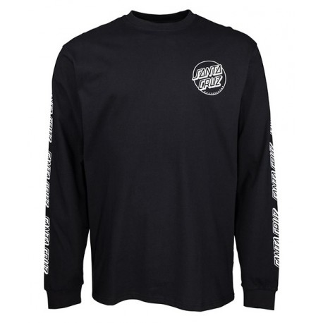 Tee Shirt Manches Longues SANTA CRUZ Opus Dot Sleeves Black - Breizh Rider