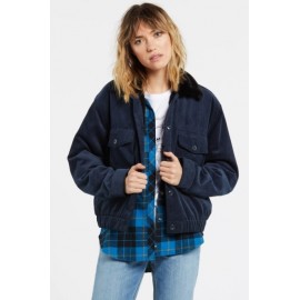 VOLCOM Women's Ribbed Jacket Army Sea Navy