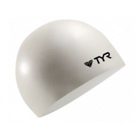 TYR White Silicone Swimming Cap