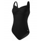 TYR Solid Twisted Bra Womens One Piece Swimsuit Controlfit Black