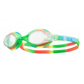 Swimming Goggles Kids TYR Swimple Tie Dye Green Orange