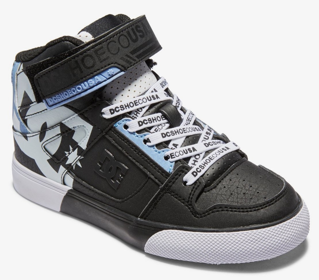 DC Shoes Junior Pure High Top SE Black White - Breizh Rider