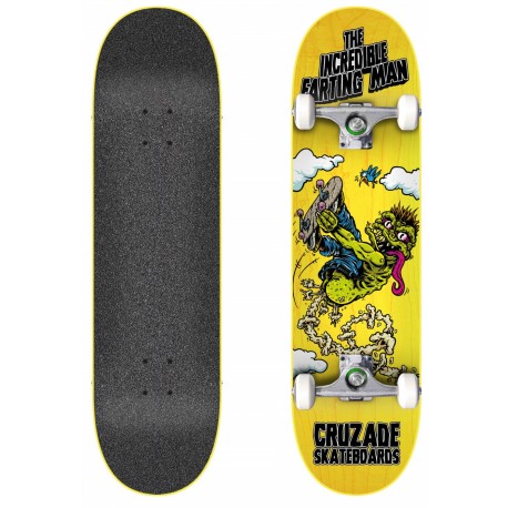 Cruzade The Incredible Farting Man 8.25″ Complete Skateboard