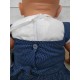 Hand-Embroidered Hand-Embroidered Baby Smock Dress NAEL Blue with White Polka Dots
