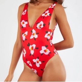 Maillot De Bain 1 Pièce BANANA MOON Odalis Sunnyside Rouge