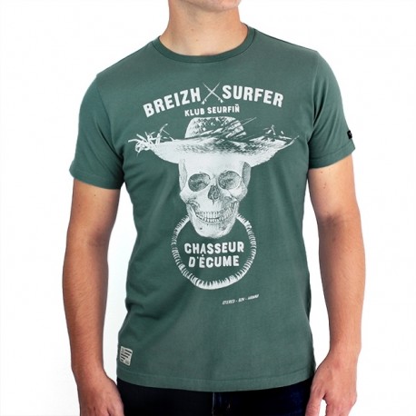 Tee Shirt STERED Breizh Surfer Vert