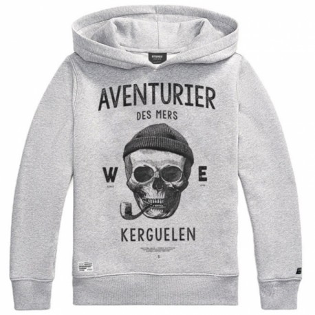 Sweat Capuche Enfant Stered Aventurier Des Mers Gris