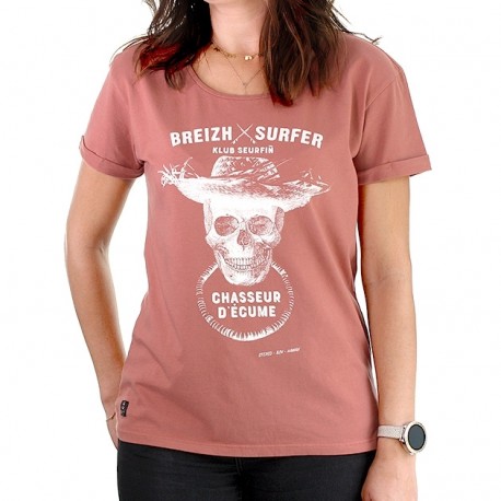 Tee Shirt Woman STERED Breizh-surfer Rust