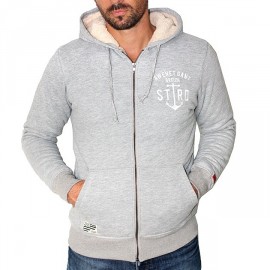 Sweat Doublé Sherpa Homme STERED Ancre Chiné