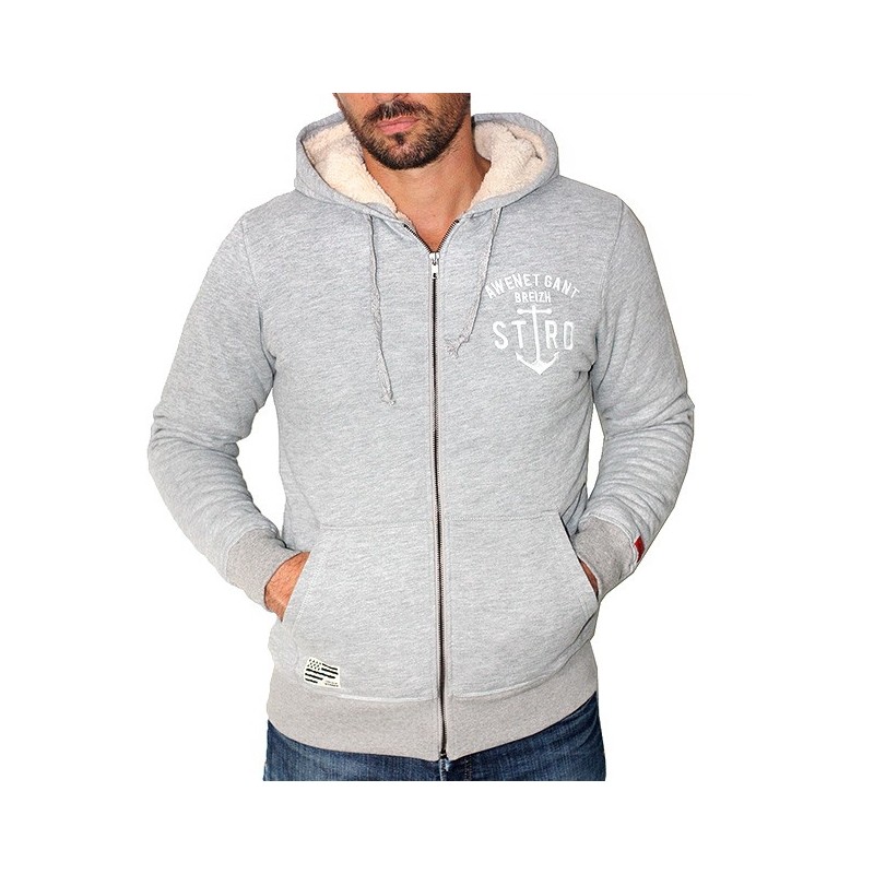 sherpa hoodie homme