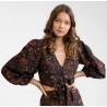 RHYTHM Toluca Tie Front Women's Long Sleeve Top Black