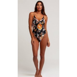 RHYTHM Adeline Hi Cut Black 1 Piece Swimsuit