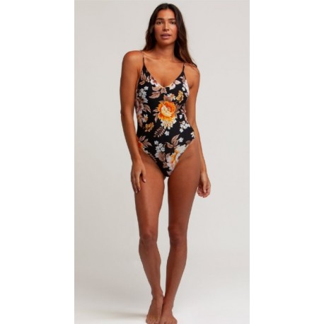 Maillot de Bain 1 Pièce RHYTHM Adeline Hi Cut Black