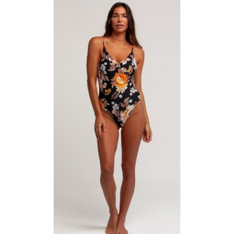 RHYTHM Adeline Hi Cut Black 1 Piece Swimsuit