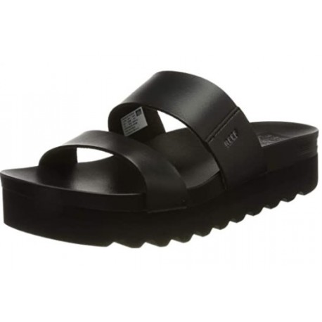 REEF Cushion Vista Hi Black Sandal