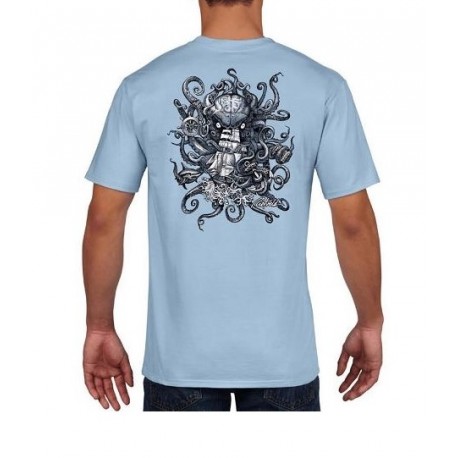 Tee Shirt Homme RIETVELD Kraken Time Light Blue