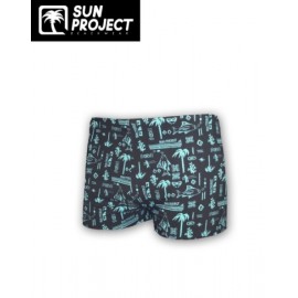 Boxer de Bain Enfant SUN PROJECT Palmier Bleu