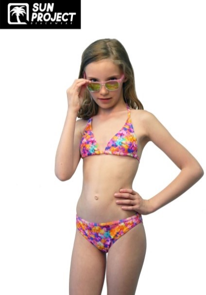 Maillot de bain 2 Pieces Enfant SUN PROJECT Bonbons Rose - Breizh Rider