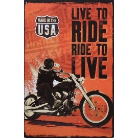 Plaque Live To Ride