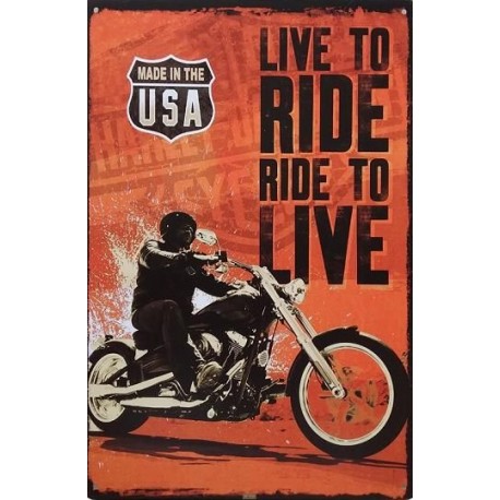 Live To Ride Plate