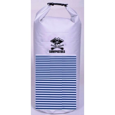 Sac Etanche Surf Pistols Marinière White 40 L