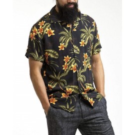 RHYTHM Tiki Tropics Black Shirt