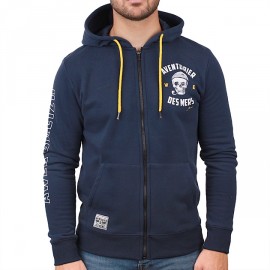 Sweat Homme STERED Zippée Aventurier Des Mers Marine